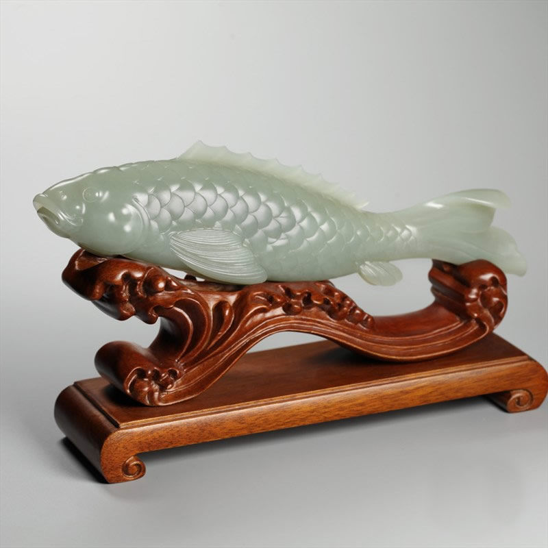 青白玉摆件-青鲤