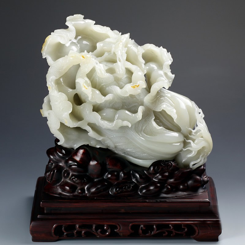 白玉子料摆件-佰财