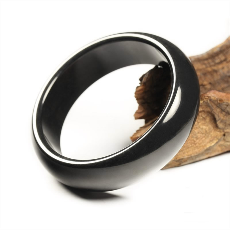 墨玉子料-宽边手镯