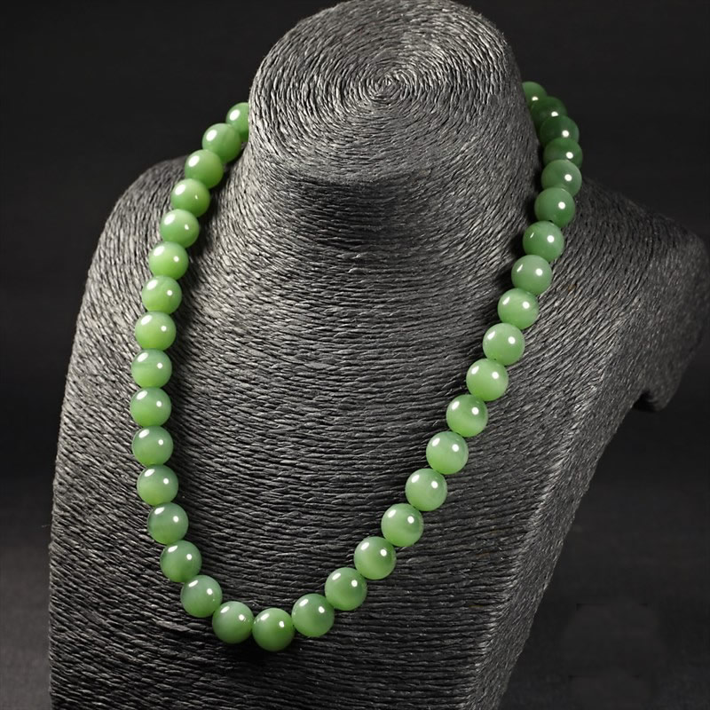 碧玉（猫眼光）-圆珠项链